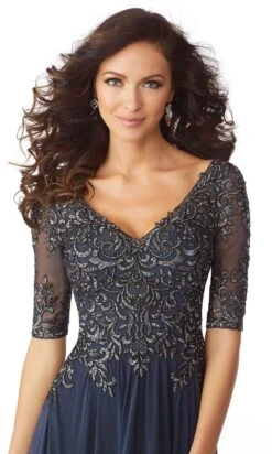 MGNY By Mori Lee - 71805 Embroidered V-neck A-line Gown 7 MGNY By Mori Lee - 71805 Embroidered V-neck A-line Gown -Mori Lee mgny by mori lee 71805 embroidered v neck a line gown mother of the bride dresses 14548252852307