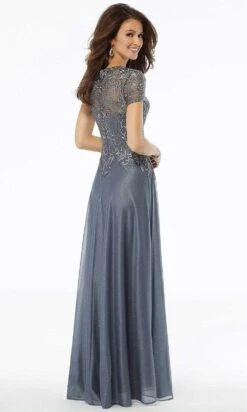 MGNY By Mori Lee - 72116 Bead Embroidered Deep V-neck A-line Dress -Mori Lee mgny by mori lee 72116 bead embroidered deep v neck a line dress mother of the bride dresses 29132006621267