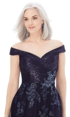MGNY By Mori Lee - 72228 Off Shoulder Sequin Net High Slit A-Line Gown -Mori Lee mgny by mori lee 72228 off shoulder sequin net high slit a line gown mother of the bride dresses 14542948302931