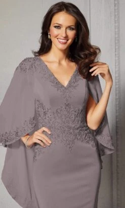 MGNY By Mori Lee - 72401 Capelet Sheath Evening Dress 9 MGNY By Mori Lee - 72401 Capelet Sheath Evening Dress -Mori Lee mgny by mori lee 72401 capelet sheath evening dress evening dresses 28415522242643