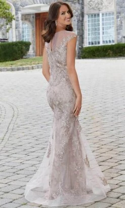 MGNY By Mori Lee 72702 - Lace Appliqued Evening Dress -Mori Lee mgny by mori lee 72702 lace appliqued evening dress evening dresses 32017704222803