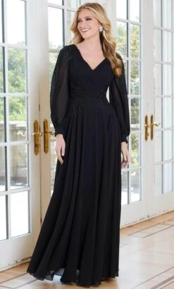 MGNY By Mori Lee 72717 - Bishop Sleeved Formal Dress -Mori Lee mgny by mori lee 72717 bishop sleeved formal dress evening dresses 32019898826835