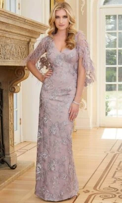 MGNY By Mori Lee 72730 - Feathered Capelet Formal Dress 9 MGNY By Mori Lee 72730 - Feathered Capelet Formal Dress -Mori Lee mgny by mori lee 72730 feathered capelet formal dress formal gowns 00 lavender 32019954663507