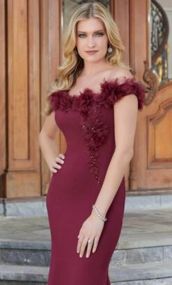 MGNY By Mori Lee 72732 - Crepe Trumpet Off Shoulder Dress -Mori Lee mgny by mori lee 72732 crepe trumpet off shoulder dress prom dresses 32021679734867