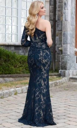 MGNY By Mori Lee 72738 - One-Shoulder Laced Prom Dress -Mori Lee mgny by mori lee 72738 one shoulder laced prom dress evening dresses 32020836188243