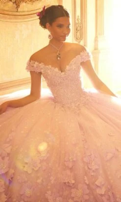 Mori Lee 34063 - 3D Florals Quinceanera Ballgown -Mori Lee mori lee 34063 3d florals quinceanera ballgown quinceanera dresses 31384045027411