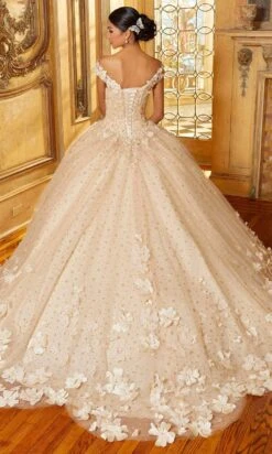 Mori Lee 34063 - 3D Florals Quinceanera Ballgown -Mori Lee mori lee 34063 3d florals quinceanera ballgown quinceanera dresses 31384045060179