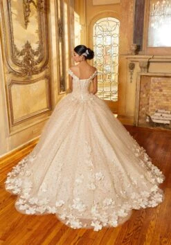 Mori Lee 34063 - 3D Florals Quinceanera Ballgown -Mori Lee mori lee 34063 3d florals quinceanera ballgown special occasion dress 31366106054739
