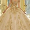 Mori Lee 34064 - Off Shoulder Neck Quinceanera Ballgown