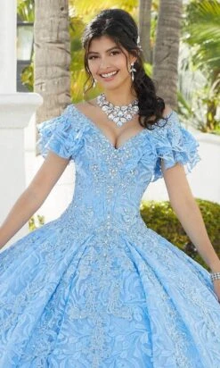 Mori Lee 34072 - Ruffled Off-Shoulder Quinceanera Ballgown -Mori Lee mori lee 34072 ruffled off shoulder quinceanera ballgown quinceanera dresses 31384153358419