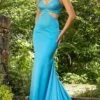 Mori Lee 47005 - Plunging V-neck Evening Gown