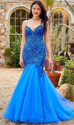 Mori Lee 47011 - Sleeveless Low-cut Sweetheart Neckline Long Gown