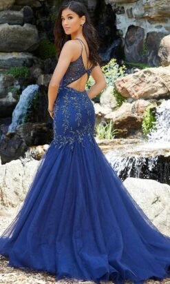 Mori Lee 47021 - Sleeveless V-neck Long Gown -Mori Lee mori lee 47021 sleeveless v neck long gown prom dresses 29853577379923