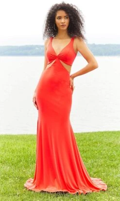 Mori Lee 47025 - Inverted Basque Prom Gown -Mori Lee mori lee 47025 inverted basque prom gown prom dresses 00 watermelon 31384171216979