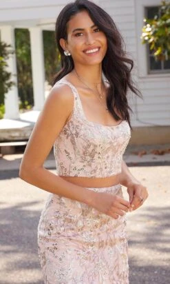 Mori Lee 47043 - Two-piece Sleeveless Square Neck Long Gown -Mori Lee mori lee 47043 two piece sleeveless square neck long gown special occasion dress 29853665591379