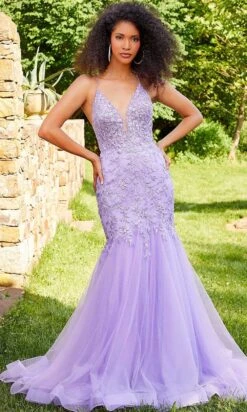 Mori Lee 47072 - Sleeveless Plunging V-neckline Long Gown -Mori Lee mori lee 47072 sleeveless plunging v neckline long gown prom dresses 00 lilac 29862049841235