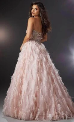 Mori Lee 48001 - Fringe Feathered Ballgown -Mori Lee mori lee 48001 fringe feathered ballgown ball gowns 32021253226579