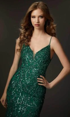 Mori Lee 48008 - Sequined Backless Prom Gown -Mori Lee mori lee 48008 sequined backless prom gown special occasion dress 31971412246611