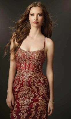 Mori Lee 48018 - Corset Beaded Evening Gown -Mori Lee mori lee 48018 corset beaded evening gown evening dresses 32001902248019