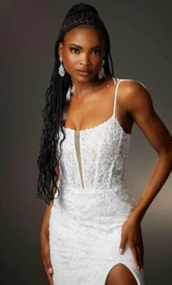 Mori Lee 48044 - Beaded Lace Applique Sleeveless Prom Dress -Mori Lee mori lee 48044 beaded lace applique sleeveless prom dress evening dresses 32004639326291