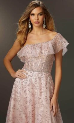 Mori Lee 48051 - One Sleeve Floral Prom Dress 7 Mori Lee 48051 - One Sleeve Floral Prom Dress -Mori Lee mori lee 48051 one sleeve floral prom dress prom dresses 32004781932627