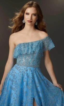 Mori Lee 48051 - One Sleeve Floral Prom Dress 9 Mori Lee 48051 - One Sleeve Floral Prom Dress -Mori Lee mori lee 48051 one sleeve floral prom dress prom dresses 32004781965395