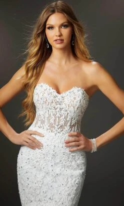 Mori Lee 48052 - Embroidered Strapless Prom Dress -Mori Lee mori lee 48052 embroidered strapless prom dress prom dresses 32017404919891