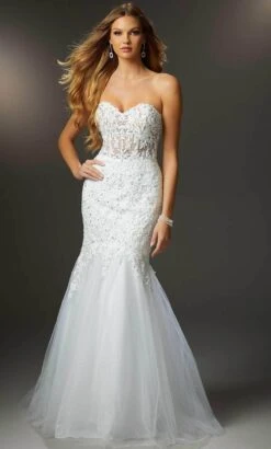 Mori Lee 48052 - Embroidered Strapless Prom Dress -Mori Lee mori lee 48052 embroidered strapless prom dress prom dresses 32017404952659