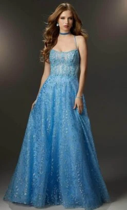 Mori Lee 48056 - Scoop Neck Prom Gown -Mori Lee mori lee 48056 scoop neck prom gown prom dresses 00 french blue 32017488478291