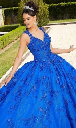Mori Lee - 60133 Floral Applique Ballgown With Bolero -Mori Lee mori lee 60133 floral applique ballgown with bolero quinceanera dresses 15676377890899