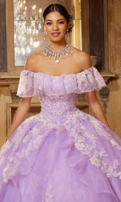 Mori Lee 60151 - Ruffle Tulle Sleeves Quinceanera Ballgown -Mori Lee mori lee 60151 ruffle tulle sleeves quinceanera ballgown ball gowns 31384183734355