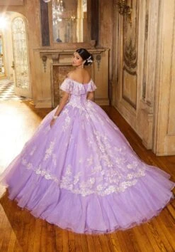 Mori Lee 60151 - Ruffle Tulle Sleeves Quinceanera Ballgown -Mori Lee mori lee 60151 ruffle tulle sleeves quinceanera ballgown special occasion dress 31366107988051