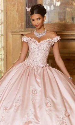 Mori Lee -Mori Lee mori lee 60153 appliqued satin quinceanera ballgown ball gowns 31384201068627