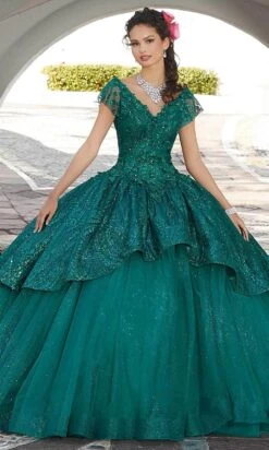 Mori Lee 60162 - V Neck Embellished Quinceanera Gown