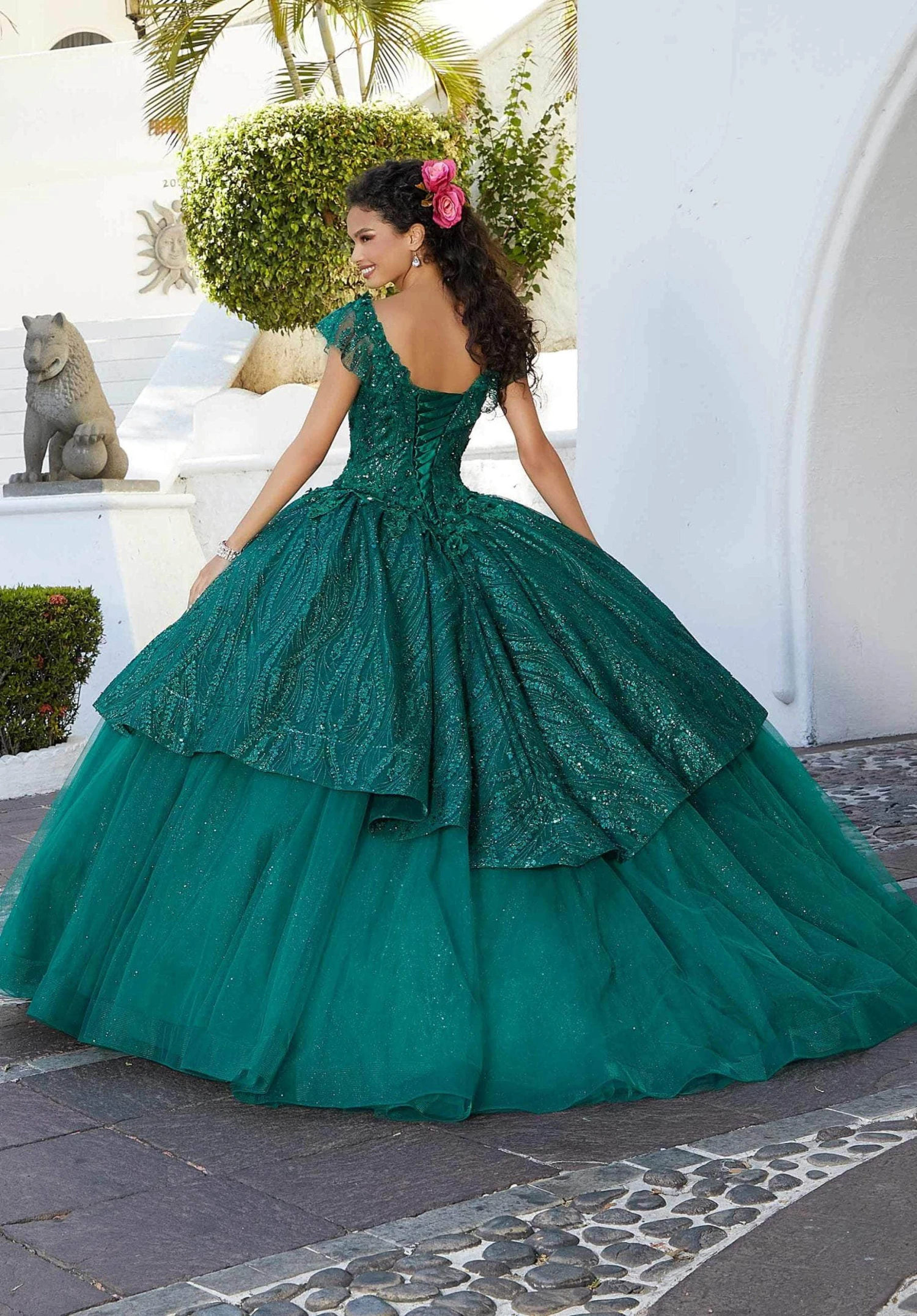 Mori Lee 60162 - V Neck Embellished Quinceanera Gown 5 Mori Lee 60162 - V Neck Embellished Quinceanera Gown - Image 5