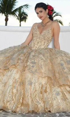 Mori Lee 60163 - Crystal Beaded Quinceanera Ballgown -Mori Lee mori lee 60163 crystal beaded quinceanera ballgown ball gowns 31384262541395