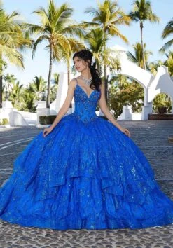 Mori Lee 60163 - Crystal Beaded Quinceanera Ballgown -Mori Lee mori lee 60163 crystal beaded quinceanera ballgown special occasion dress 31366109298771