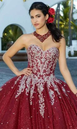 Mori Lee 60166 - Glittered Tulle Quinceanera Ballgown -Mori Lee mori lee 60166 glittered tulle quinceanera ballgown ball gowns 31384293212243