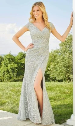 Mori Lee 72514 - Faux Wrap Bodice Evening Dress -Mori Lee mori lee 72514 faux wrap bodice evening dress prom dresses 31384435195987