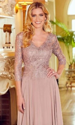 Mori Lee 72524 - Quarter Sleeve Embellished Fitted Bodice Prom Dress 5 Mori Lee 72524 - Quarter Sleeve Embellished Fitted Bodice Prom Dress -Mori Lee mori lee 72524 quarter sleeve embellished fitted bodice prom dress mother of the bride dresses 31382669066323