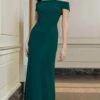 Mori Lee 72609 - Off-The- Shoulder Jersey Long Dress