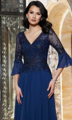 Mori Lee 72629 - Flutter Long Sleeves Evening Dress -Mori Lee mori lee 72629 flutter long sleeves evening dress evening dresses 31568640245843