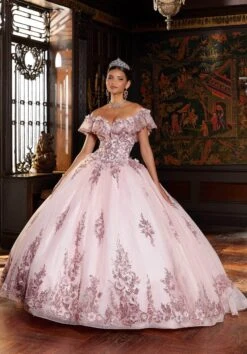 Mori Lee 89333 - Flutter Off Shoulder Bow Ballgown -Mori Lee mori lee 89333 flutter off shoulder bow ballgown special occasion dress 31366139674707