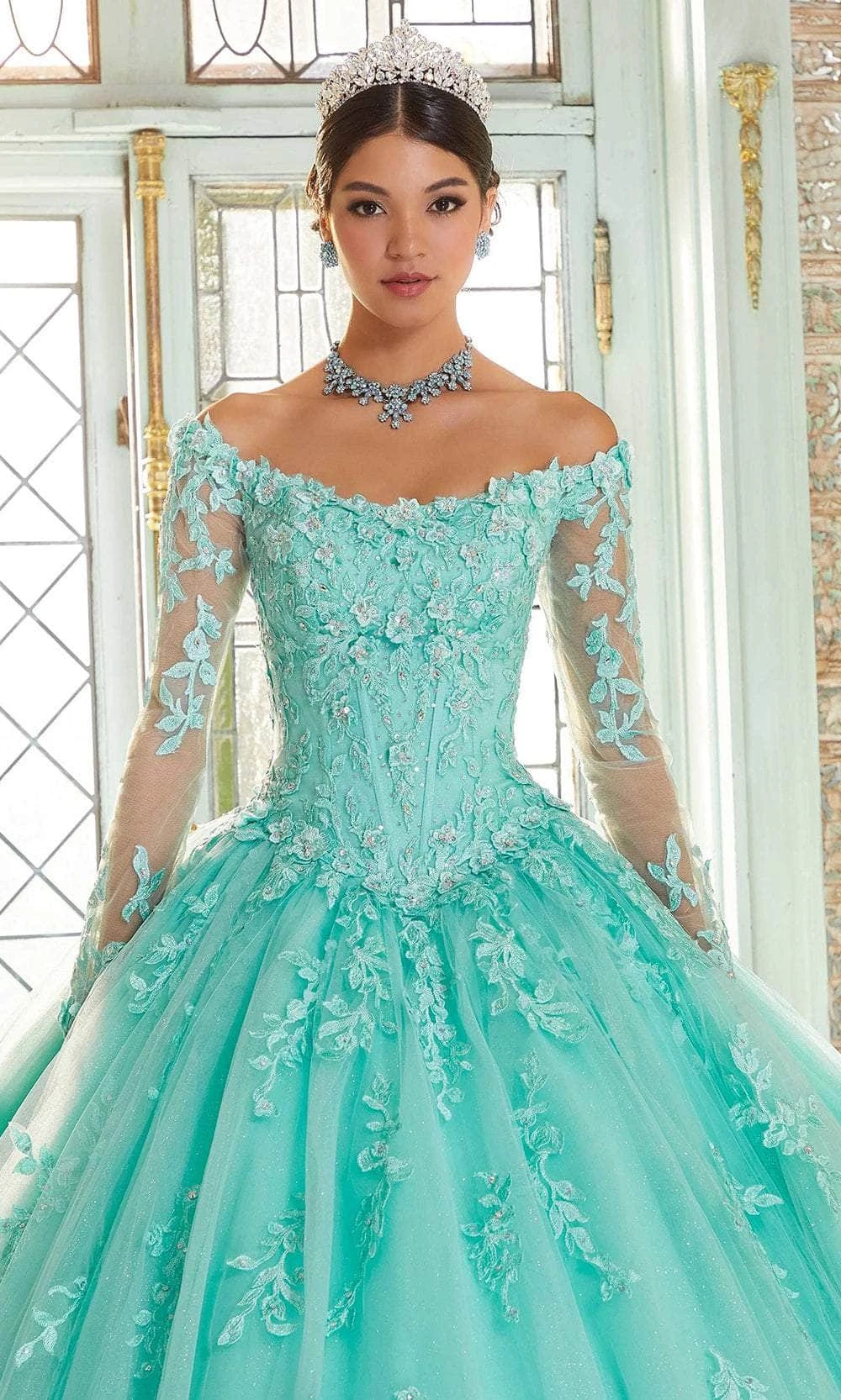 Mori Lee 89339 - Embroidered Tulle Quinceanera Ballgown 2 Mori Lee 89339 - Embroidered Tulle Quinceanera Ballgown - Image 2