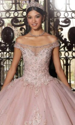 Mori Lee 89340 - Basque Waist Quinceanera Ballgown -Mori Lee mori lee 89340 basque waist quinceanera ballgown quinceanera dresses 31383638933587