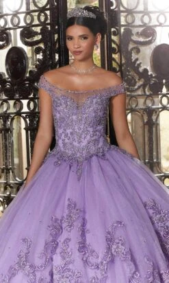 Mori Lee 89340 - Basque Waist Quinceanera Ballgown -Mori Lee mori lee 89340 basque waist quinceanera ballgown quinceanera dresses 31383639130195