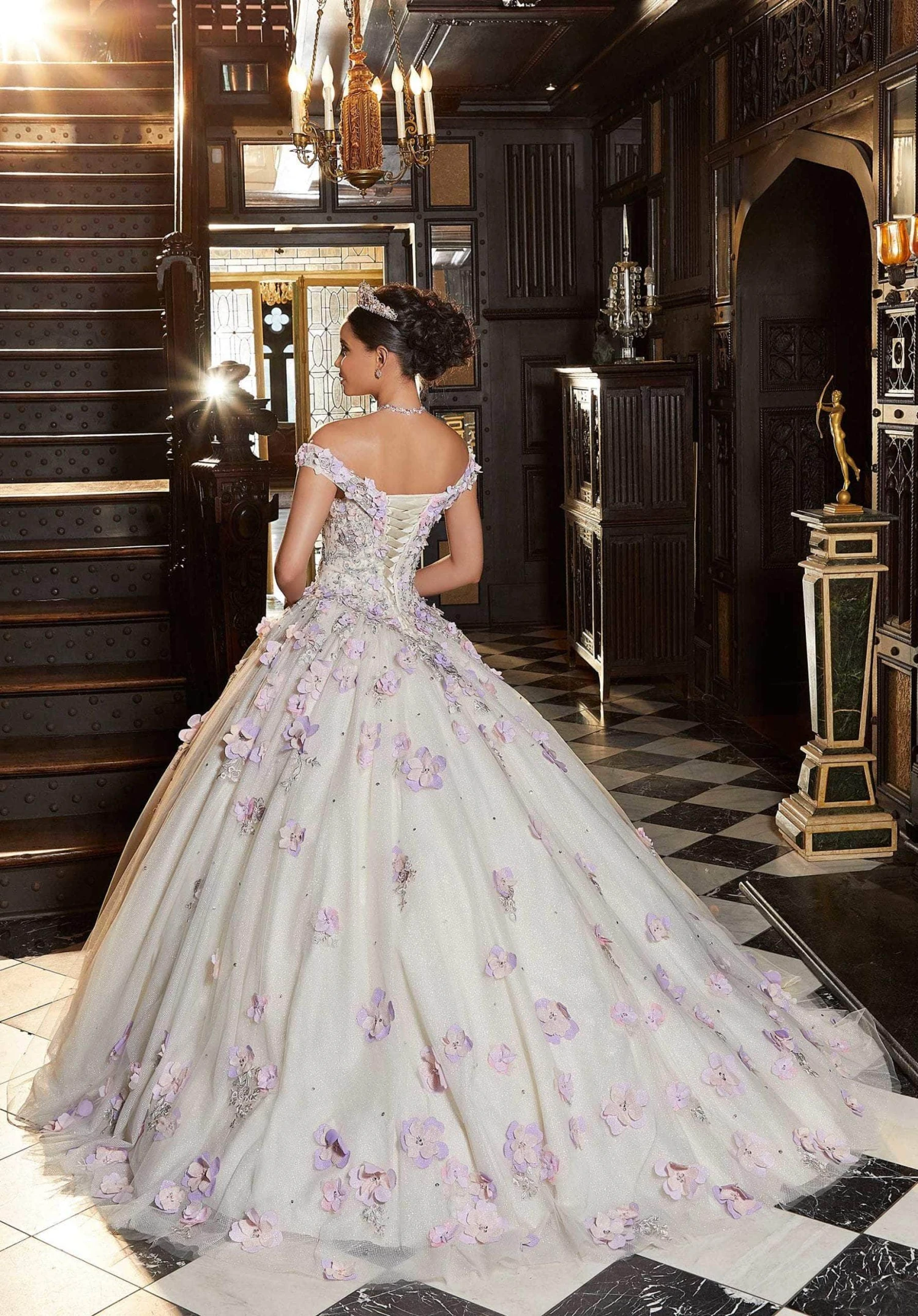 Mori Lee 89341 - Floral Appliqued Quinceañera Dress 7 Mori Lee 89341 - Floral Appliqued Quinceañera Dress - Image 7