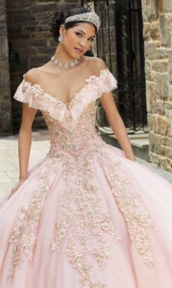 Mori Lee 89342 - Appliqued V-Neck Quinceañera Dress -Mori Lee mori lee 89342 appliqued v neck quinceanera dress ball gowns 31386683867219