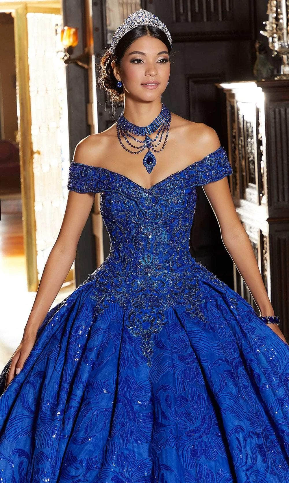 Mori Lee 89344 - Beaded Pleated Quinceañera Dress 3 Mori Lee 89344 - Beaded Pleated Quinceañera Dress - Image 3