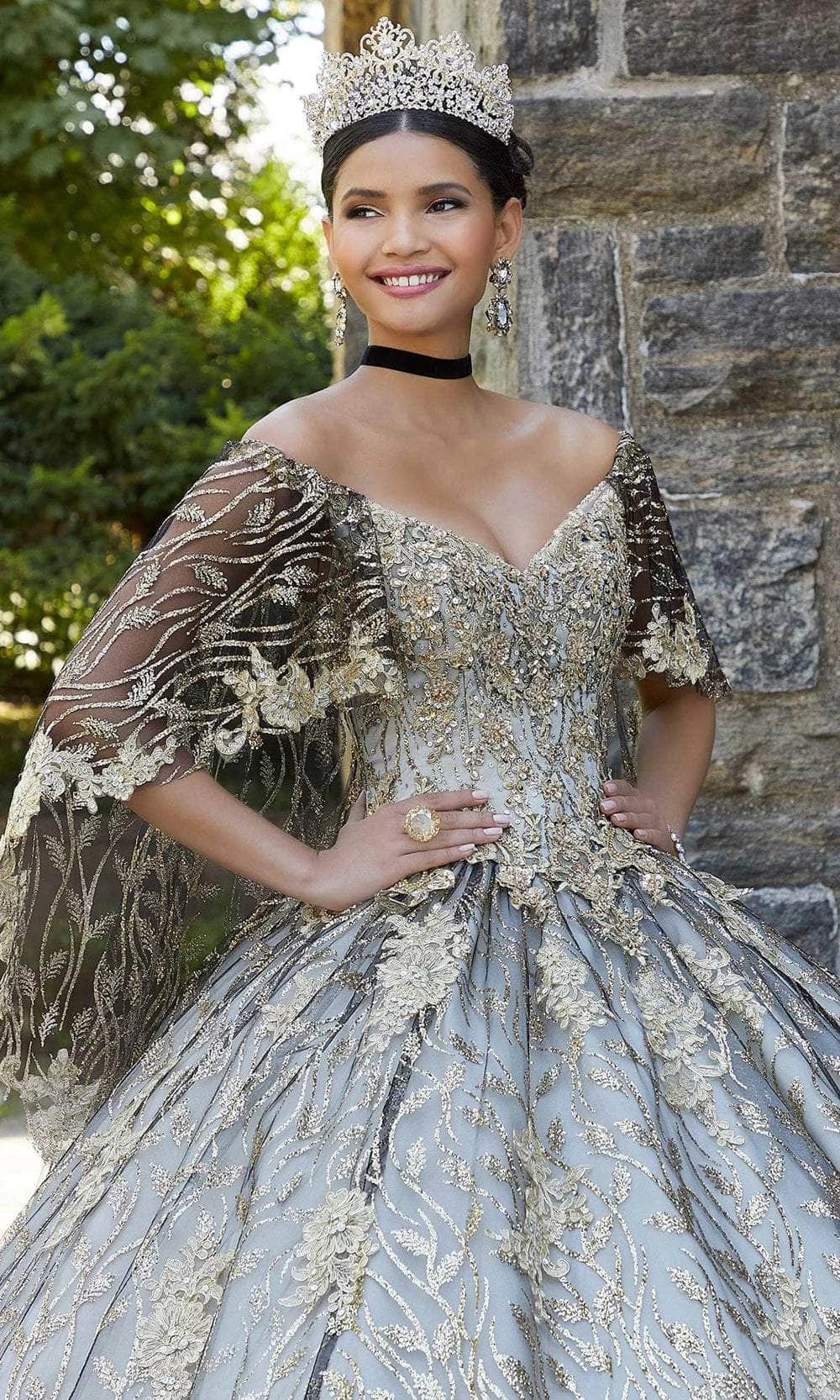 Mori Lee 89347 - Glittered V-Neck Quinceañera Dress 5 Mori Lee 89347 - Glittered V-Neck Quinceañera Dress - Image 5